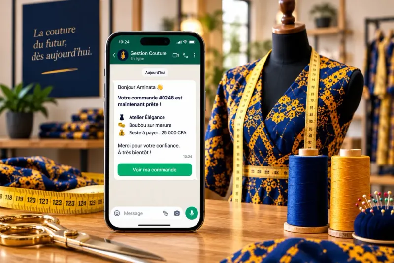 Message WhatsApp automatique envoyé au client